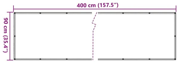 Balkonska Zaštita Oxford Tkanina Bež 90x400 cm - Bež 90 x 400 cm 1 Bež