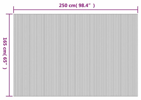 Paravan - Sobna pregrada od bambusa tamno smeđi širina 250 cm visina 165 cm - Tamno smeđa 250 cm 1 1