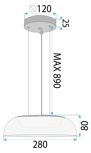 Viseća LED lampa APP1691-1PC Gold