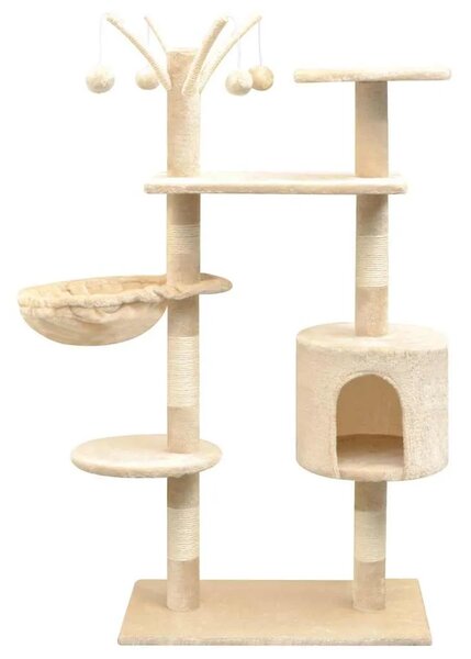 Penjalica Grebalica za Mačke sa Stupovima od Sisala 125 cm Bež - Bež 96 x 35 x 125 cm Bež 96 x 35 x 125 cm