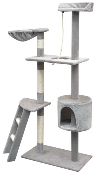 Penjalica Grebalica za Mačke sa Stupovima od Sisala 150 cm Siva - Siva 97 x 40 x 150 cm Siva 97 x 40 x 150 cm