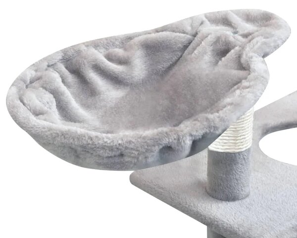 Penjalica Grebalica za Mačke sa Stupovima od Sisala 150 cm Siva - Siva 97 x 40 x 150 cm Siva 97 x 40 x 150 cm