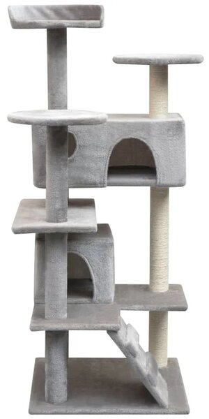 Penjalica Grebalica za Mačke sa Stupovima od Sisala 125 cm Siva - Siva 67 x 67 x 125 cm Siva 67 x 67 x 125 cm