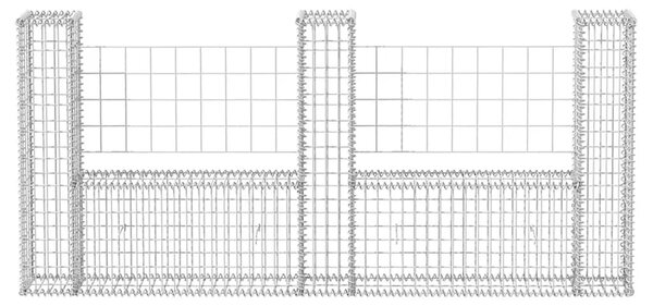 Gabion - Gabion ograde - Gabionska košara U-oblika od pocinčanog čelika 240 x 20 x 100 cm - 240 x 20 x 100 cm 1 240 x 20 x 100 c