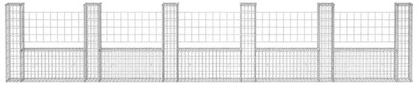 Gabion - Gabion ograde - Gabionska košara U-oblika od pocinčanog čelika 570 x 20 x 100 cm - 570 x 20 x 100 cm 1 570 x 20 x 100 c