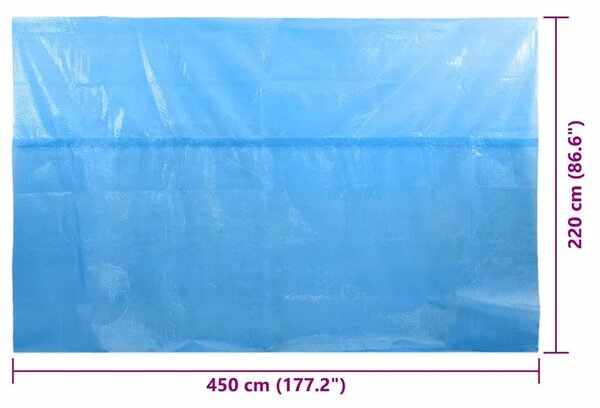 Pravokutni plavi bazenski prekrivač od PE 450 x 220 cm - Plava 450 x 220 cm 1 110 μm