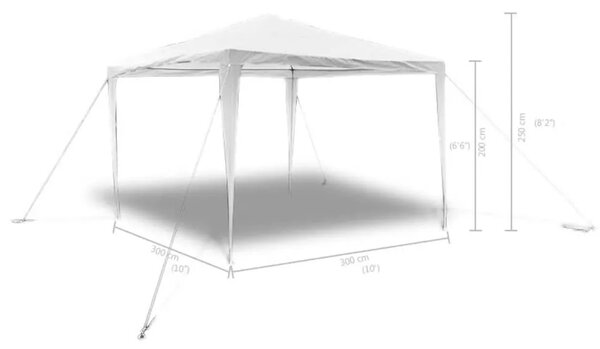 Šator za svadbe - šator za zabave 3 x 3 m - Bijela 3 x 3 m 1 Bijela