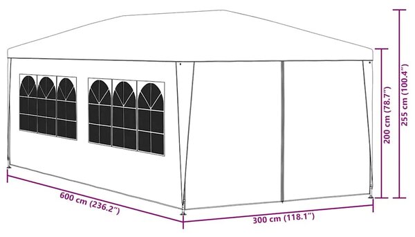 Šator za svadbe - šator za zabave 3 x 6 m bijeli - Bijela 3 x 6 m 1 Bijela