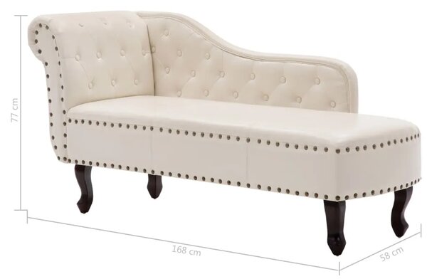 Rimska Sofa Umjetna Koža Krem Bijela - Bijela 1 Bijela