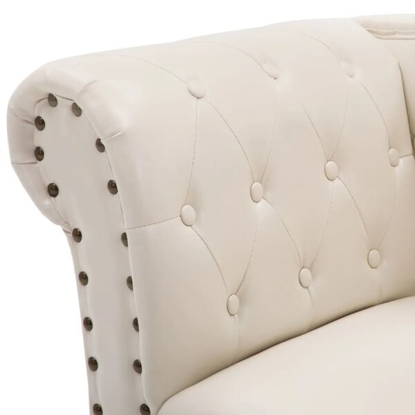 Rimska Sofa Umjetna Koža Krem Bijela - Bijela 1 Bijela