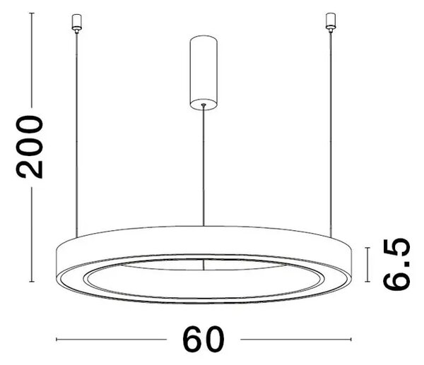 STING VISILICA LED 40W/3000K/2153lm/DIMM/IP20/CRNA NL9558601