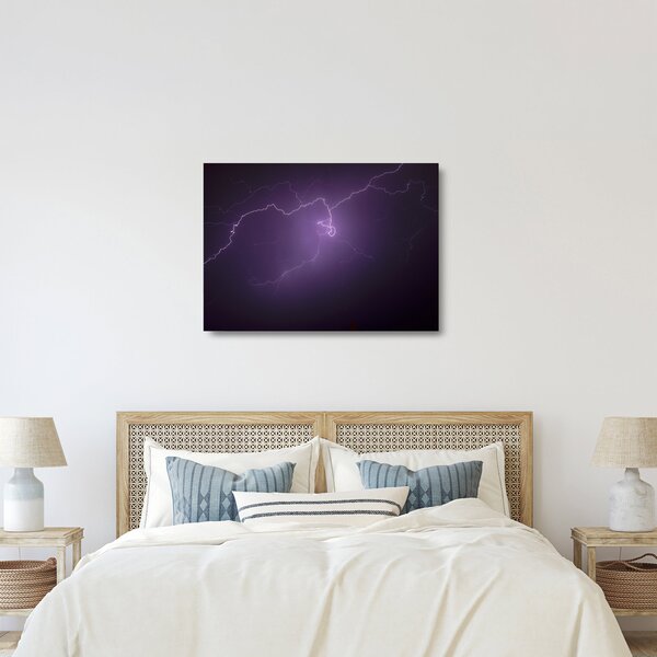 Staklena slika munje na nebu (70x50 cm)