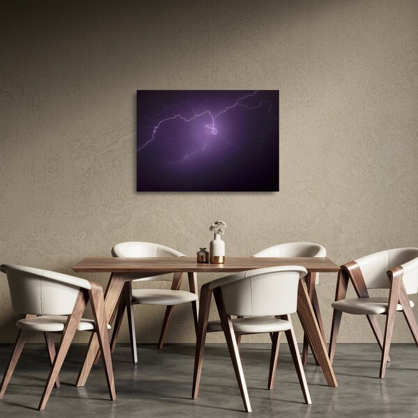 Staklena slika munje na nebu (70x50 cm)