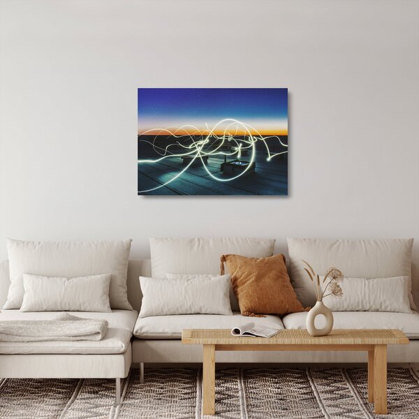 Staklena slika - pogled na nebo s krova (70x50 cm)
