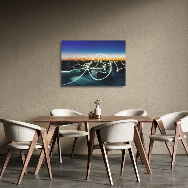 Staklena slika - pogled na nebo s krova (70x50 cm)