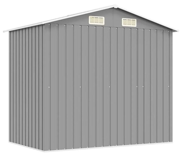 Vrtna kućica za pohranu siva metalna 204 x 132 x 186 cm - Siva 1 Siva