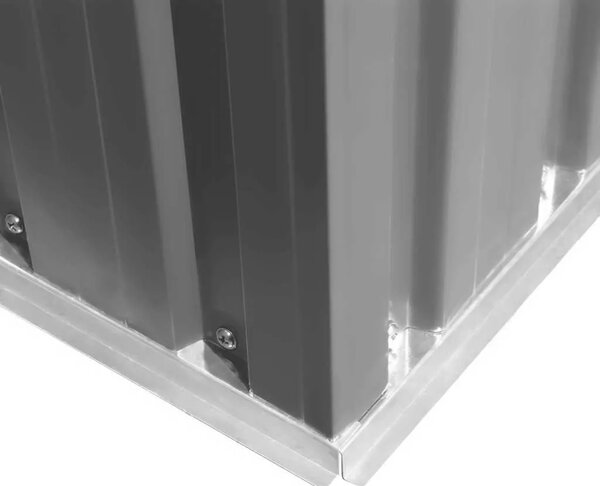 Vrtna kućica za pohranu siva metalna 204 x 132 x 186 cm - Siva 1 Siva