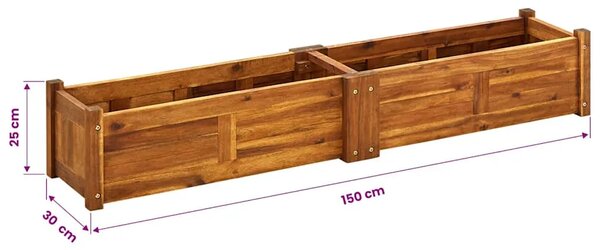 Posuda za Sadnju Drvo Bagrema 150x30x25 cm - Smeđa 150 x 30 x 25 cm 1 150 x 30 x 25 cm
