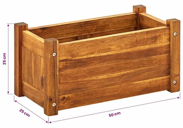 Posuda za Sadnju Drvo Bagrema 50x25x25 cm - Smeđa 50 x 25 x 25 cm 1 50 x 25 x 25 cm