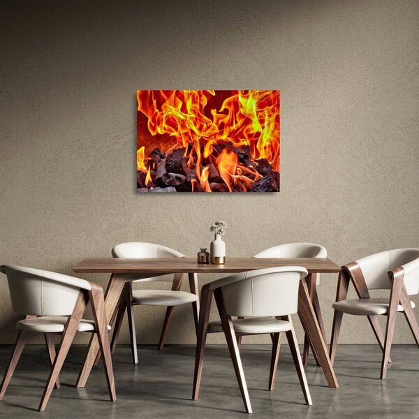 Staklena slika gorućeg ugljena (70x50 cm)