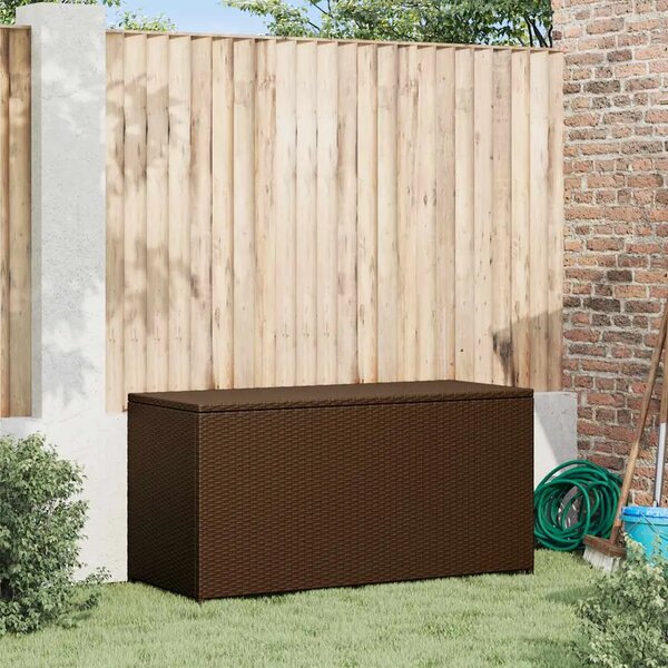 Vrtna kutija za pohranu od poliratana smeđa 120 x 50 x 60 cm - Smeđa Smeđa