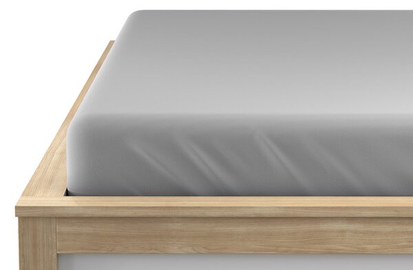 Jersey plahta EXCLUSIVE svijetlo siva 140 x 200 cm