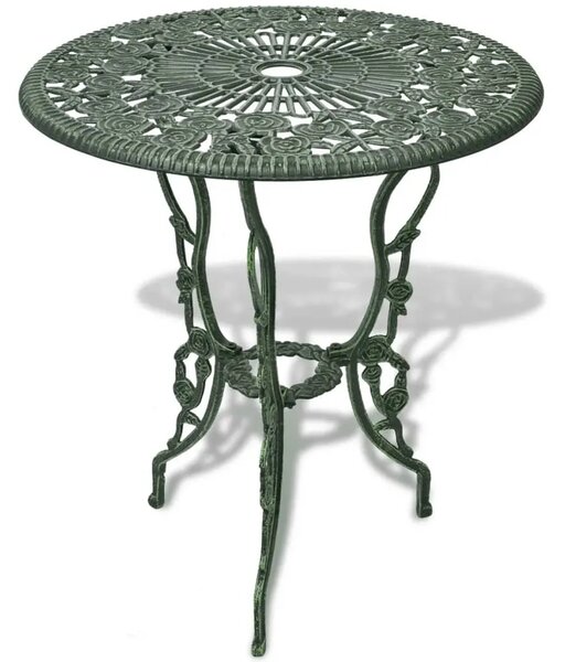 3-dijelni bistro set od lijevanog aluminija zeleni - Zelena 3 Zelena