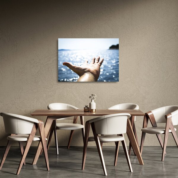 Staklena slika otvorenog dlana (70x50 cm)