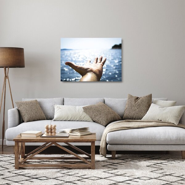 Staklena slika otvorenog dlana (70x50 cm)