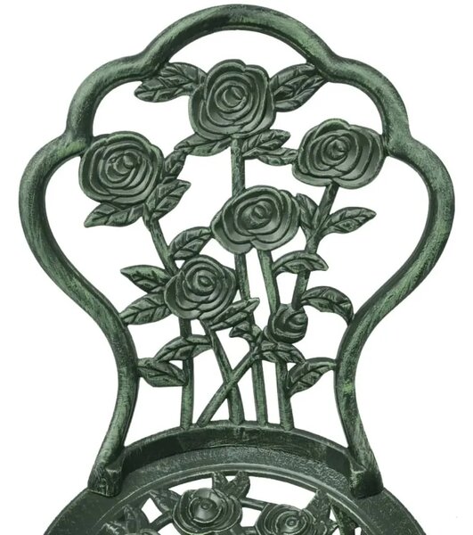 3-dijelni bistro set od lijevanog aluminija zeleni - Zelena 3 Zelena