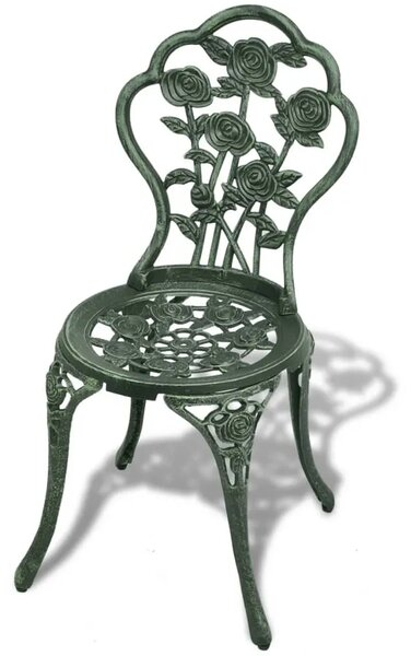 3-dijelni bistro set od lijevanog aluminija zeleni - Zelena 3 Zelena