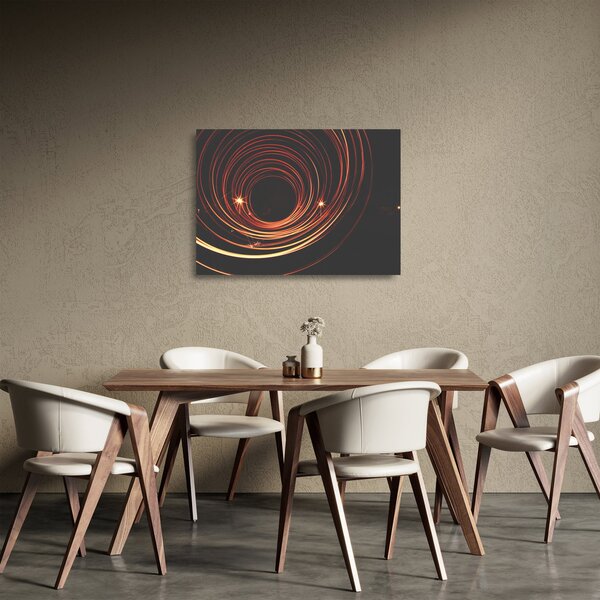 Staklena slika apstraktnih linija (70x50 cm)