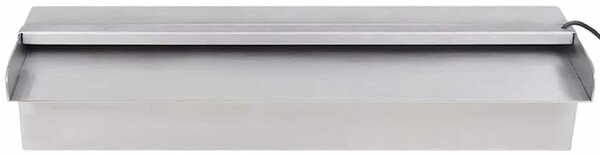 Pravokutna fontana za bazen s vodopadom LED nehrđajući čelik 45 cm - 45 cm s LED svjetlima 45 cm s LED svjetlima