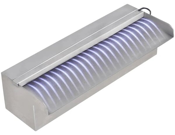 Pravokutna fontana za bazen s LED svjetlom nehrđajući čelik 30 cm - 30 cm s LED svjetlima 30 cm s LED svjetlima