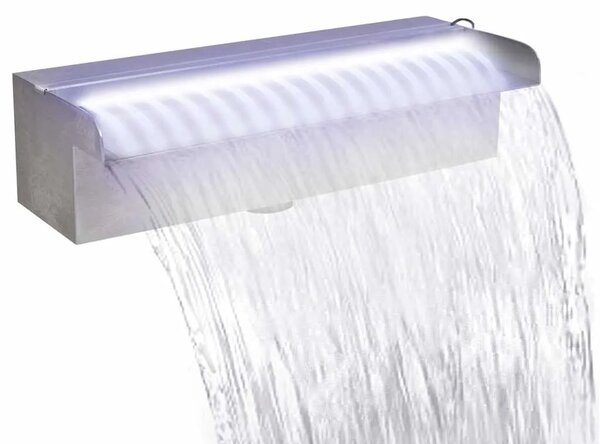Pravokutna fontana za bazen s LED svjetlom nehrđajući čelik 30 cm - 30 cm s LED svjetlima 30 cm s LED svjetlima