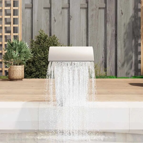 Vrtna fontana s vodopadom za bazen od nehrđajućeg čelika 45x30x60 cm - bez LED svjetala bez LED svjetala