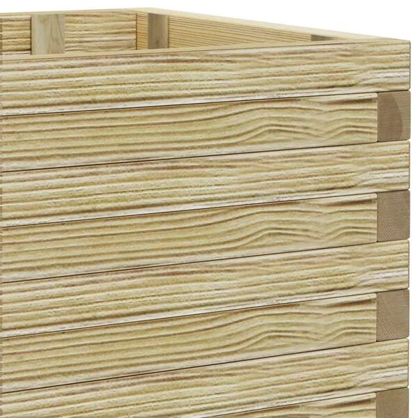 Povišena gredica 100 x 50 x 40 cm drvena pravokutna - Bež 100 x 50 x 40 cm 1 Bež