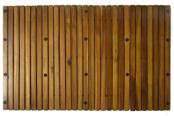 Kupaonski otirač od bagremovog drveta 80 x 50 cm - Smeđa 80 x 50 cm 1 80 x 50 cm