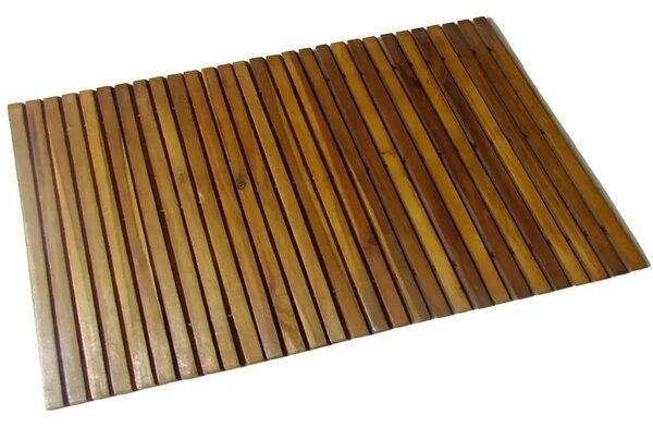 Kupaonski otirač od bagremovog drveta 80 x 50 cm - Smeđa 80 x 50 cm 1 80 x 50 cm