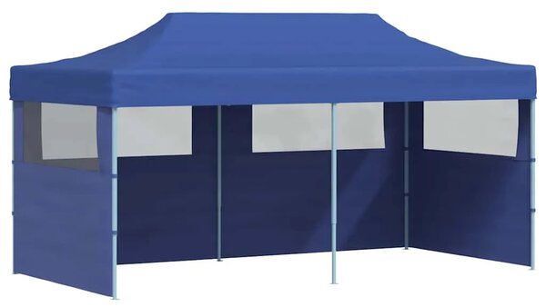 Sklopivi Pop-up šator za svadbe - šator za zabave plavi 3 x 6 m - Plava 1 s 3 bočna zida Ne