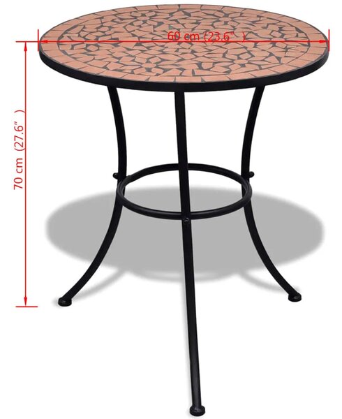Bistro stolić terakota 60 cm s mozaikom - Terakota 60 x 70 cm 1 Terakota