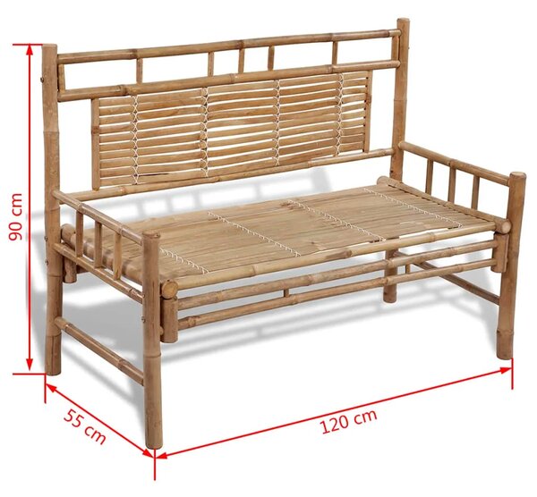 Vrtna klupa 120 cm od bambusa