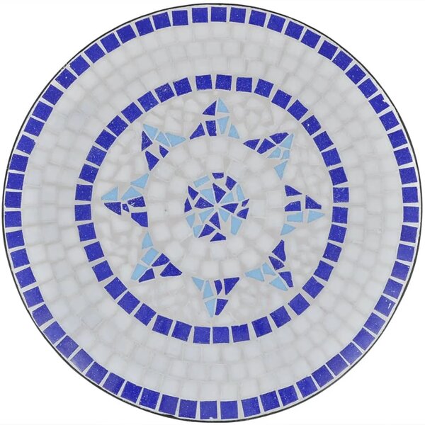 Bistro stolić plavo-bijeli 60 cm s mozaikom - Plava 60 x 70 cm 1 Plava