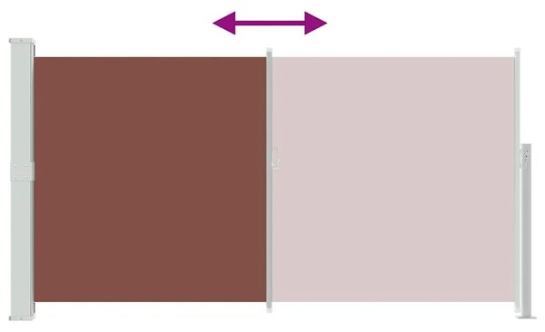 Uvlačiva bočna tenda za terasu 160 x 300 cm smeđa - Smeđa 160 x 300 cm 1 Smeđa