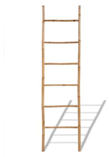 Stalak za ručnike od bambusa sa 6 razina - Smeđa 190 cm 190 cm Smeđa