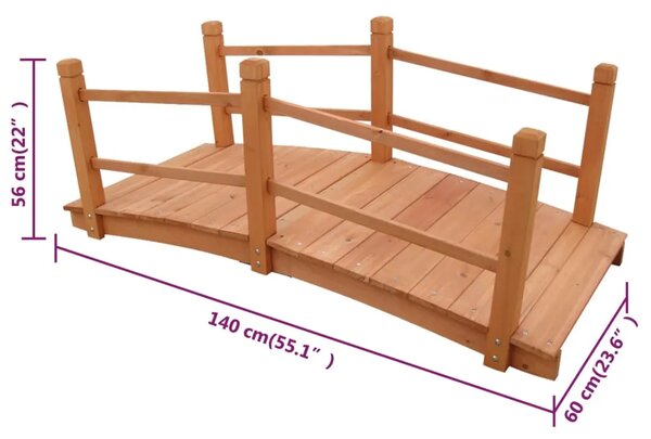 Vrtni most 140 x 60 x 56 cm - Smeđa 1 Smeđa