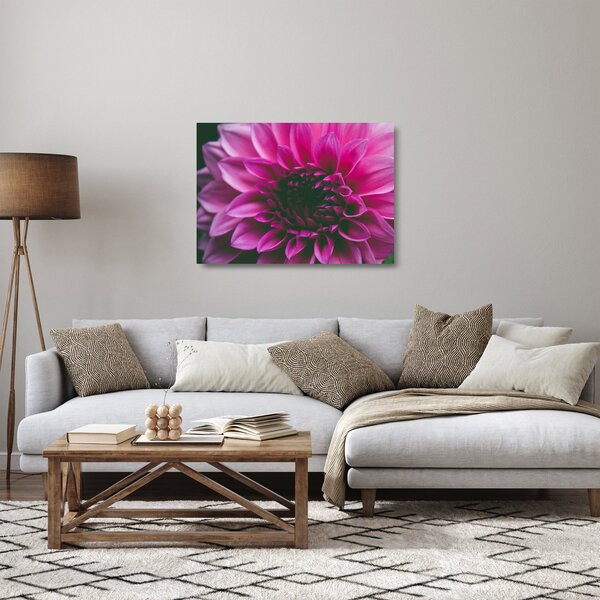 Staklena slika ružičastog cvijeta (70x50 cm)