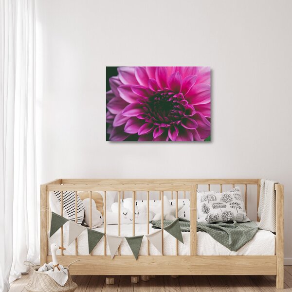 Staklena slika ružičastog cvijeta (70x50 cm)