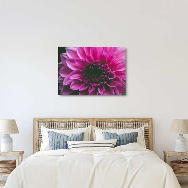 Staklena slika ružičastog cvijeta (70x50 cm)