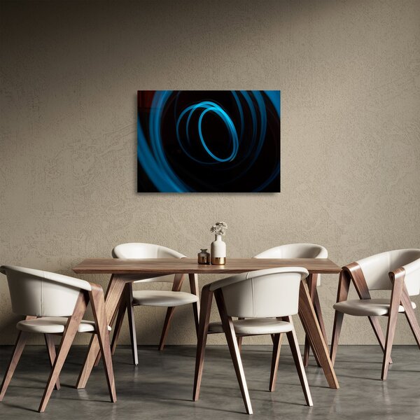 Staklena slika plave linije (70x50 cm)